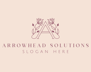 Elegant Floral Letter A logo design