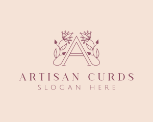 Elegant Floral Letter A logo design