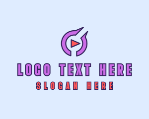 Youtube Vlog - Video Media Player logo design