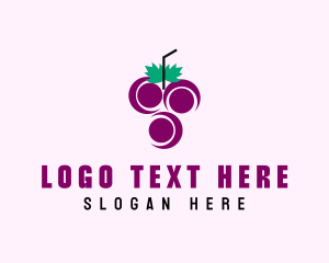 Juice Bar - Grape Fruit Juice logo design