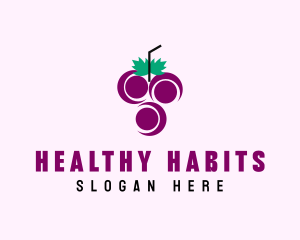 Grape Fruit Juice  logo design