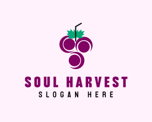 Grape Fruit Juice  logo design