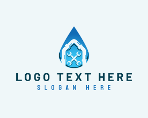 Drop - Water Plumbing Maintenance logo design