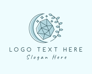 Healing Crystal - Elegant Cosmic Gemstone logo design