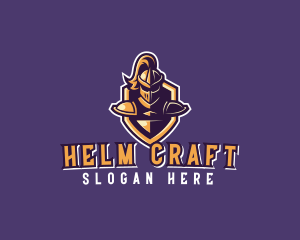 Helm - Knight Armor Warrior logo design