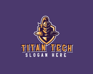 Titan - Knight Armor Warrior logo design