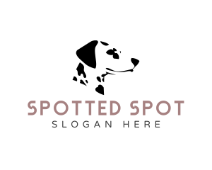 Dalmatian - Monochrome Dalmatian Dog logo design