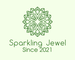 Sparkle Leaf Plant logo design