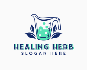 Herbal Medicine Beaker logo design