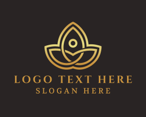 Yogi - Wellness Floral Yoga logo design