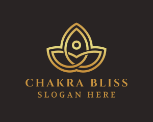 Chakra - Wellness Floral Yoga logo design