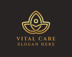 Wellness Floral Yoga  logo design