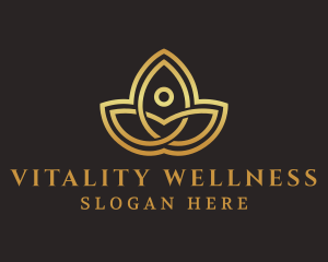 Wellness - Wellness Floral Yoga logo design