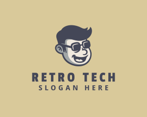 Retro Sunglasses Man  logo design