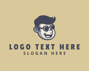 Retro Sunglasses Man  Logo