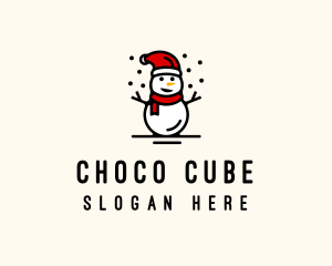 Christmas Snowman Holiday  Logo