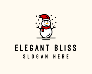 Christmas Snowman Holiday  Logo