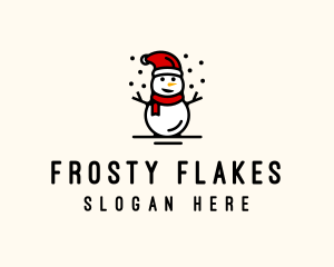 Christmas Snowman Holiday  logo design