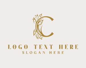 Bespoke - Luxe Botanical Letter C logo design