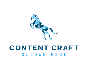 Gradient Horse Craft logo design