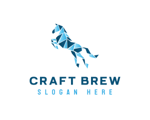 Gradient Horse Craft logo design