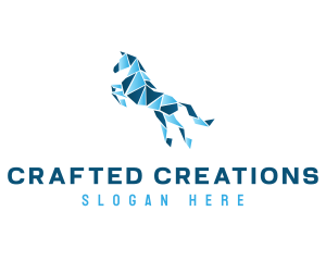 Gradient Horse Craft logo design