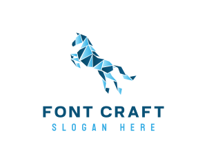 Gradient Horse Craft logo design