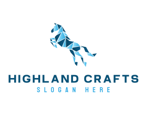 Gradient Horse Craft logo design