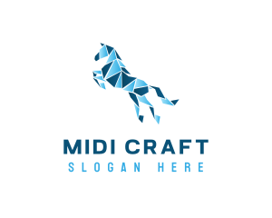 Gradient Horse Craft logo design