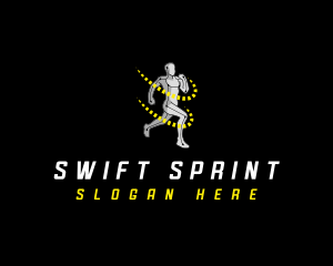 Running Fitness Athlete logo design