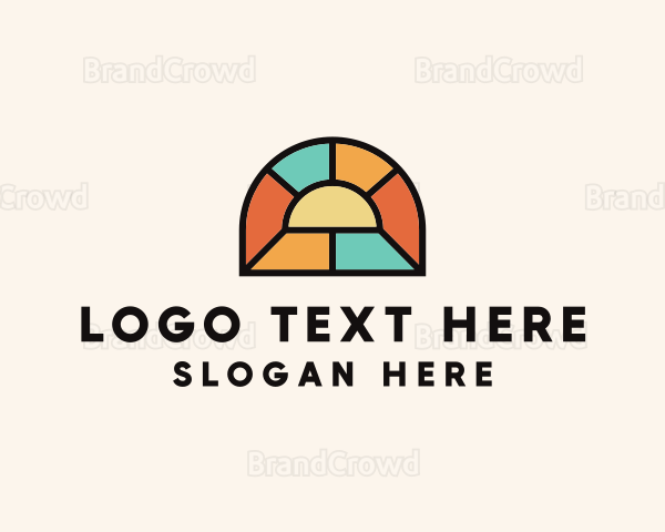 Stained Glass Arch Window Logo