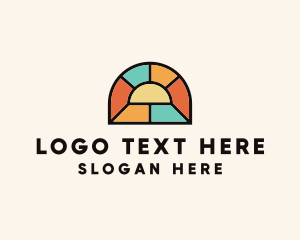 Holy - Stained Glass Arch Window logo design