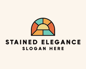 Stained Glass Arch Window logo design