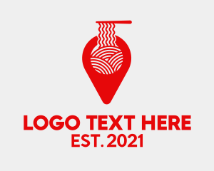 Food - Red Ramen Locator logo design