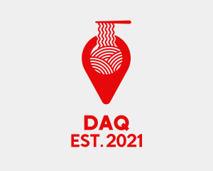 Asian - Red Ramen Locator logo design