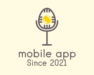 Grocer - Egg Microphone Podcast logo design