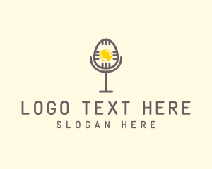Poultry Farm - Egg Microphone Podcast logo design