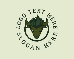 Livestock - Buffalo Horn Mountain logo design