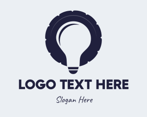 Light Bulb - Wheel Idea Bulb logo design