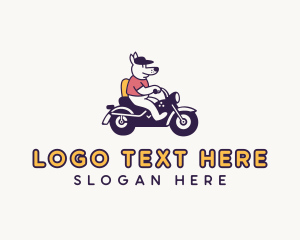 Motorcyclist - Dog Motorcycle Biker logo design