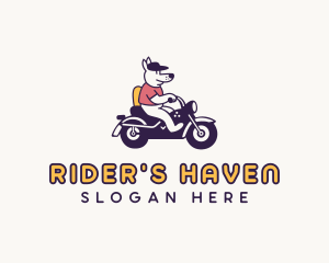 Motorcyclist - Dog Motorcycle Biker logo design