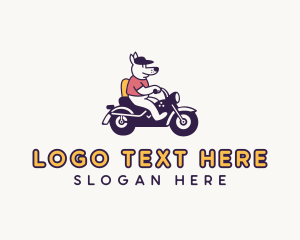 Animal - Dog Motorcycle Biker logo design