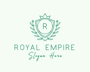Empire - Natural Crown Shield Floral logo design