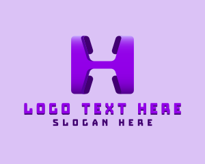 Elearning - Cyber Tech Letter H logo design