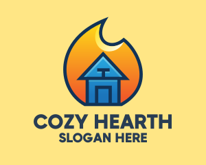 Fireplace - Trendy Housing Today logo design