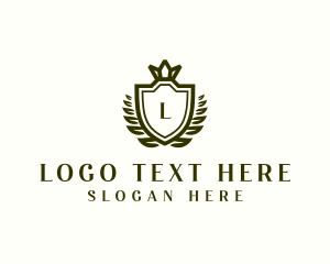 Emblem - Shield Royal Crown logo design