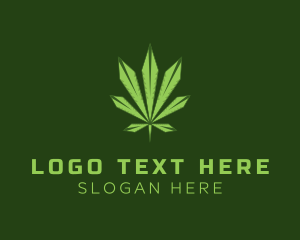 Plant - Cannabis Weed Geometric logo design