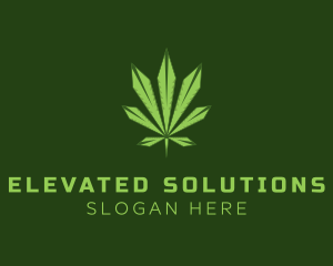 High - Cannabis Weed Geometric logo design