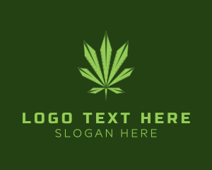 Cannabis Weed Geometric Logo