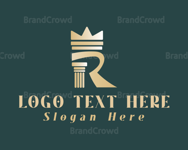 Column Pillar Crown Logo